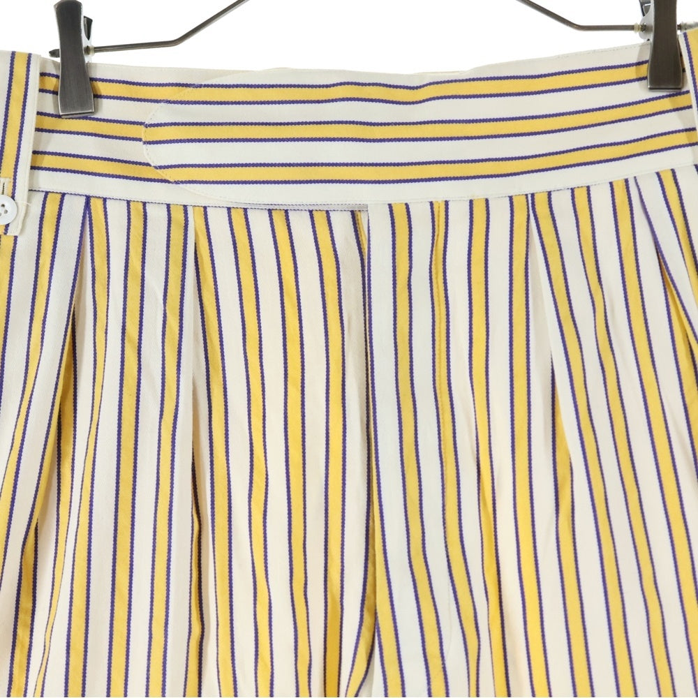 NEAT(ニート) 20SS LAL STRIPE WIDE FIT ストライプ ワイド スラックスパンツ イエロー