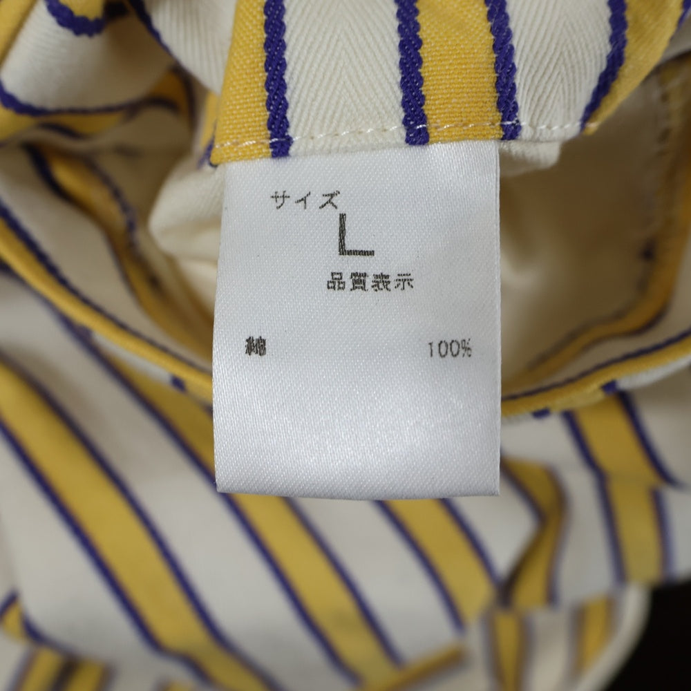 NEAT(ニート) 20SS LAL STRIPE WIDE FIT ストライプ ワイド スラックスパンツ イエロー