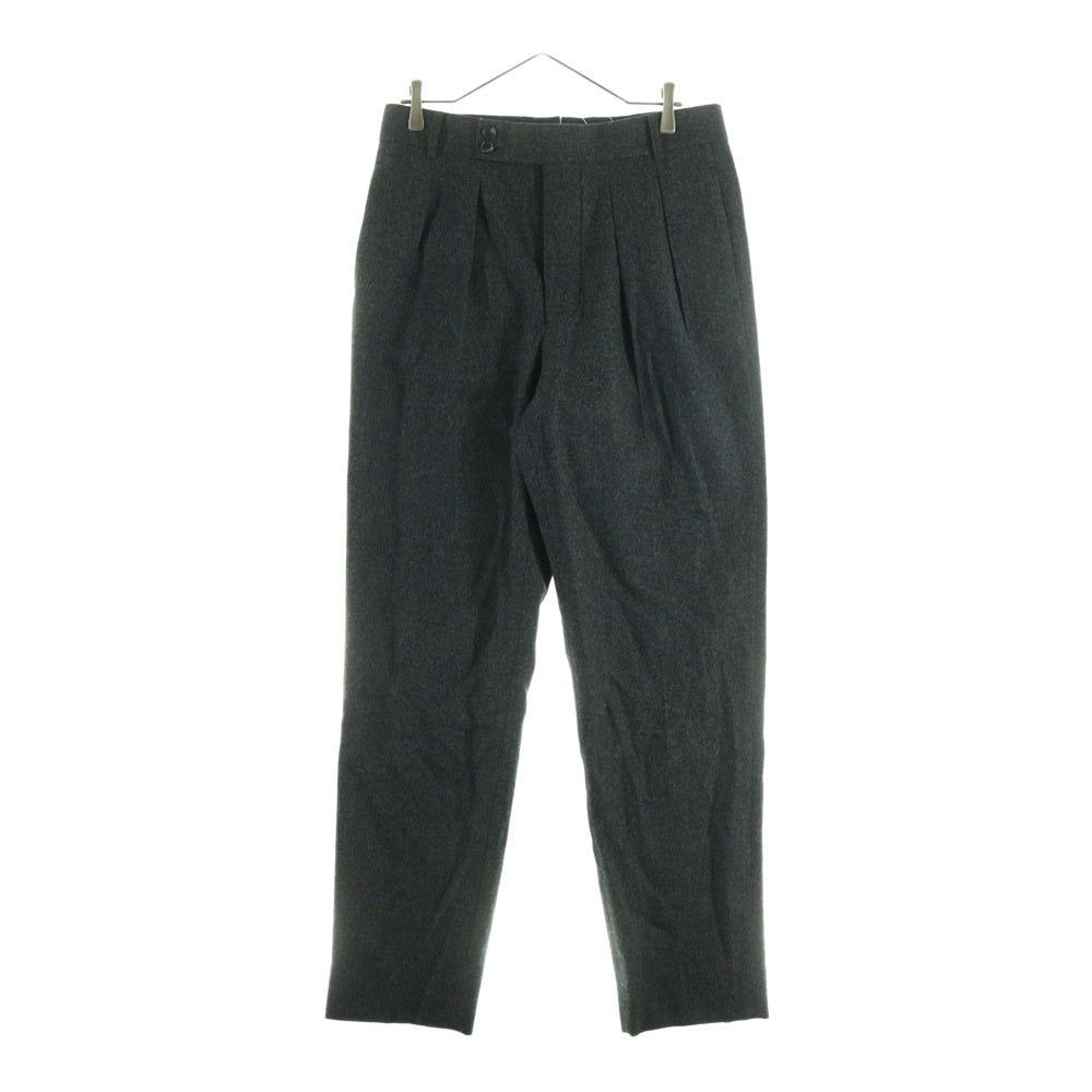 The CLASIK(ザクラシック) 20AW 1 PLEATS TROUSER - BROWN CHARCOAL ワンプリーツ テーパードスラックスパンツ グレー 20AW-CKTR-001