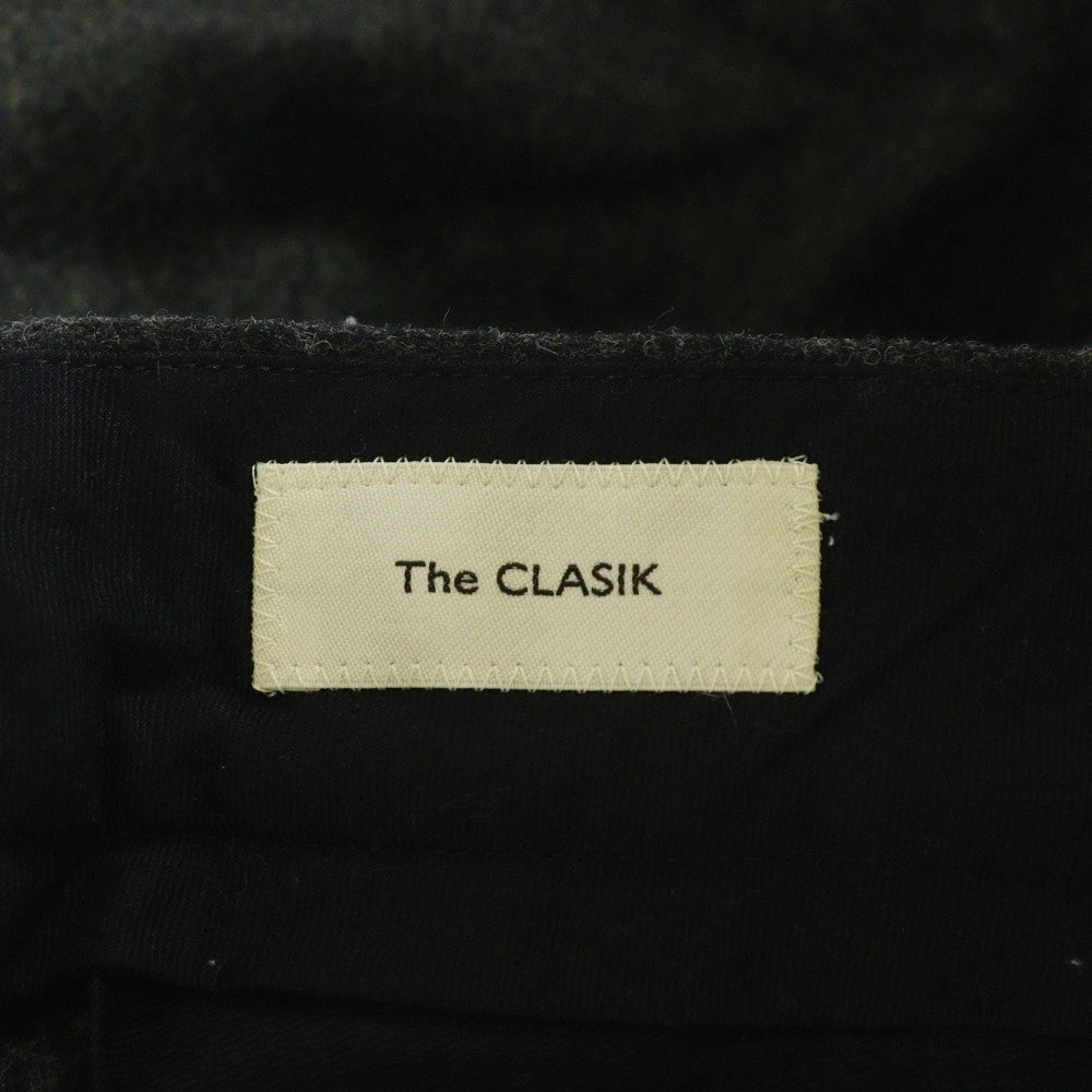 The CLASIK(ザクラシック) 20AW 1 PLEATS TROUSER - BROWN CHARCOAL ワンプリーツ テーパードスラックスパンツ グレー 20AW-CKTR-001