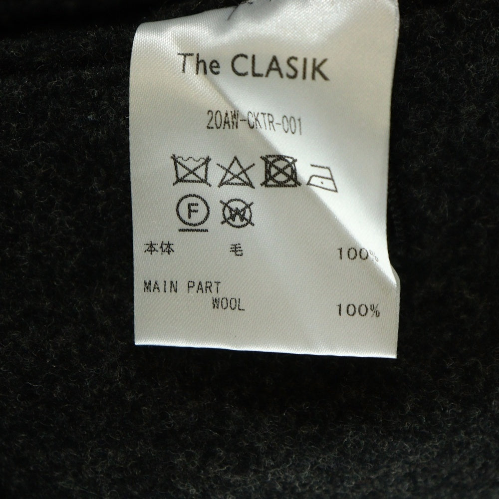 The CLASIK(ザクラシック) 20AW 1 PLEATS TROUSER - BROWN CHARCOAL ワンプリーツ テーパードスラックスパンツ グレー 20AW-CKTR-001