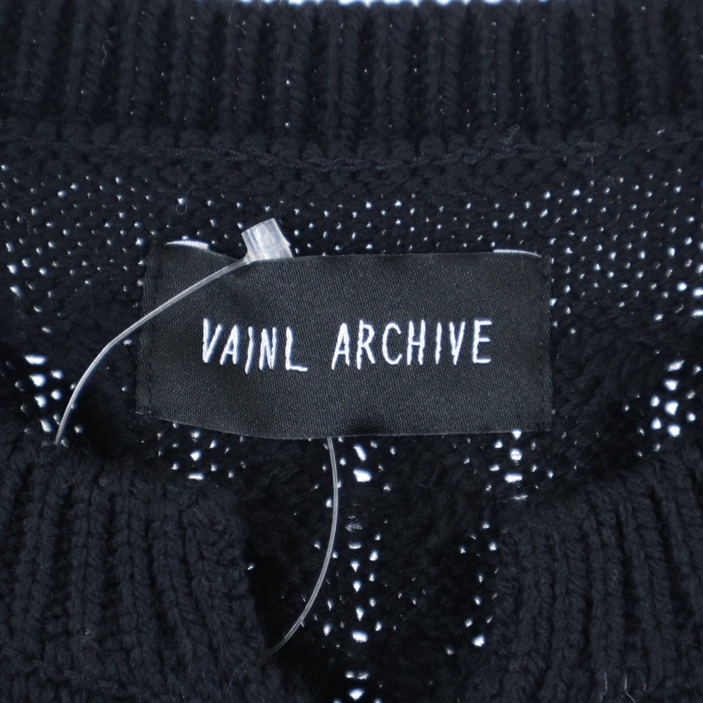 VAINL ARCHIVE(バイナルアーカイブ) 20AW ウールニット ベスト VASK004 ブラック