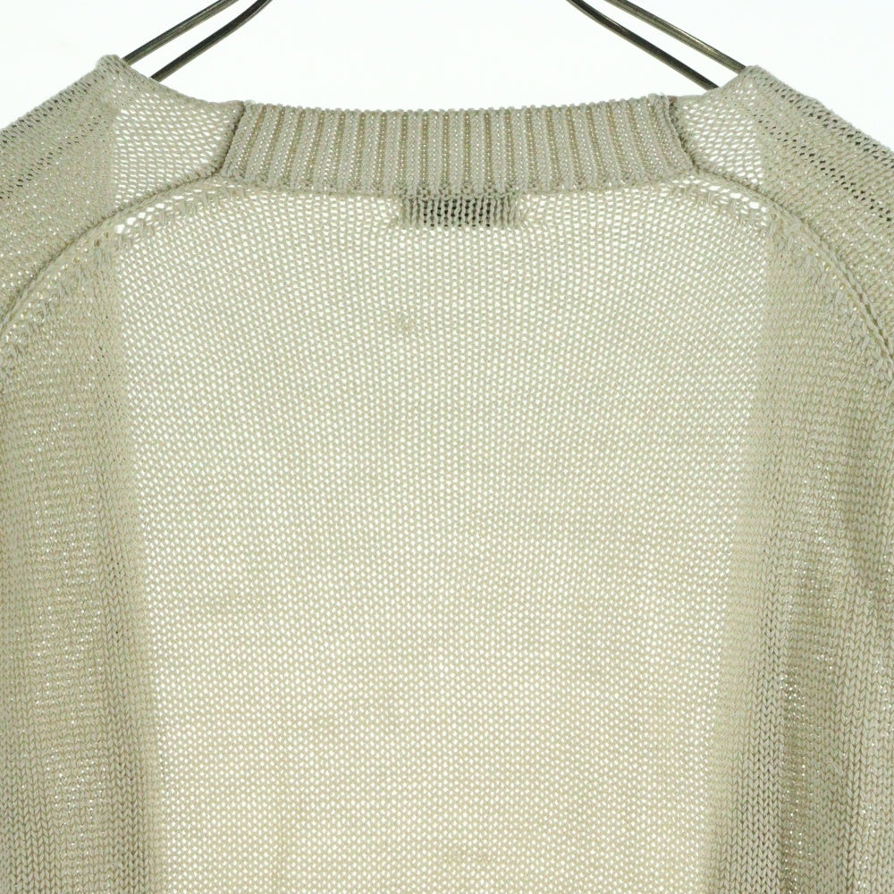 MAATEE&SONS(マーティーアンドサンズ) NO/B CARDIGAN ノーボタン ニットカーディガン ベージュ MT3103-0101