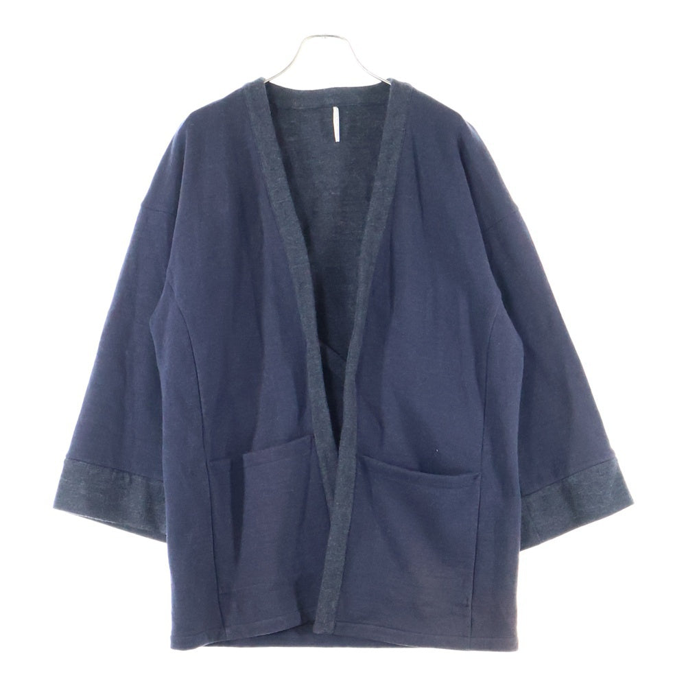 m's braque(エムズ ブラック) 20AW ウールコットン カーディガン ブラック