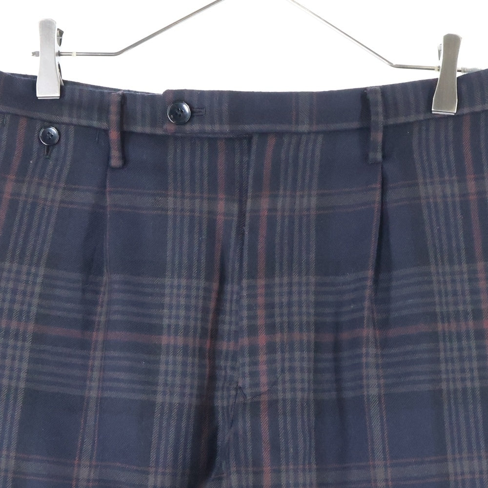 salvy(サヴィー) DADDY CHECK TROUSERS スラックスパンツ ブラウン SV06-75M18C