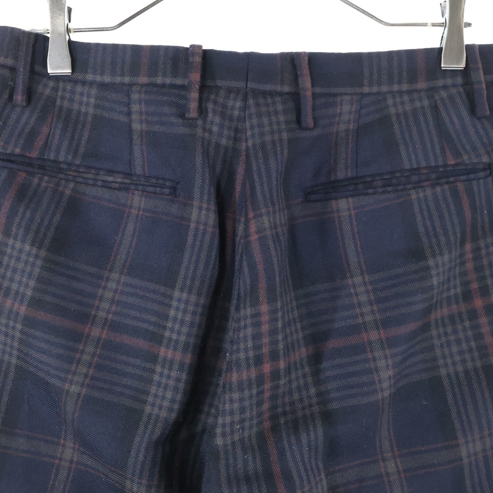 salvy(サヴィー) DADDY CHECK TROUSERS スラックスパンツ ブラウン SV06-75M18C