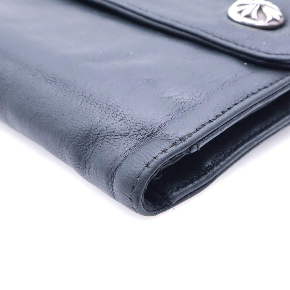 CHROME HEARTS(クロムハーツ) WAVE ウェーブ レザーウォレット 財布 ブラック BCA374