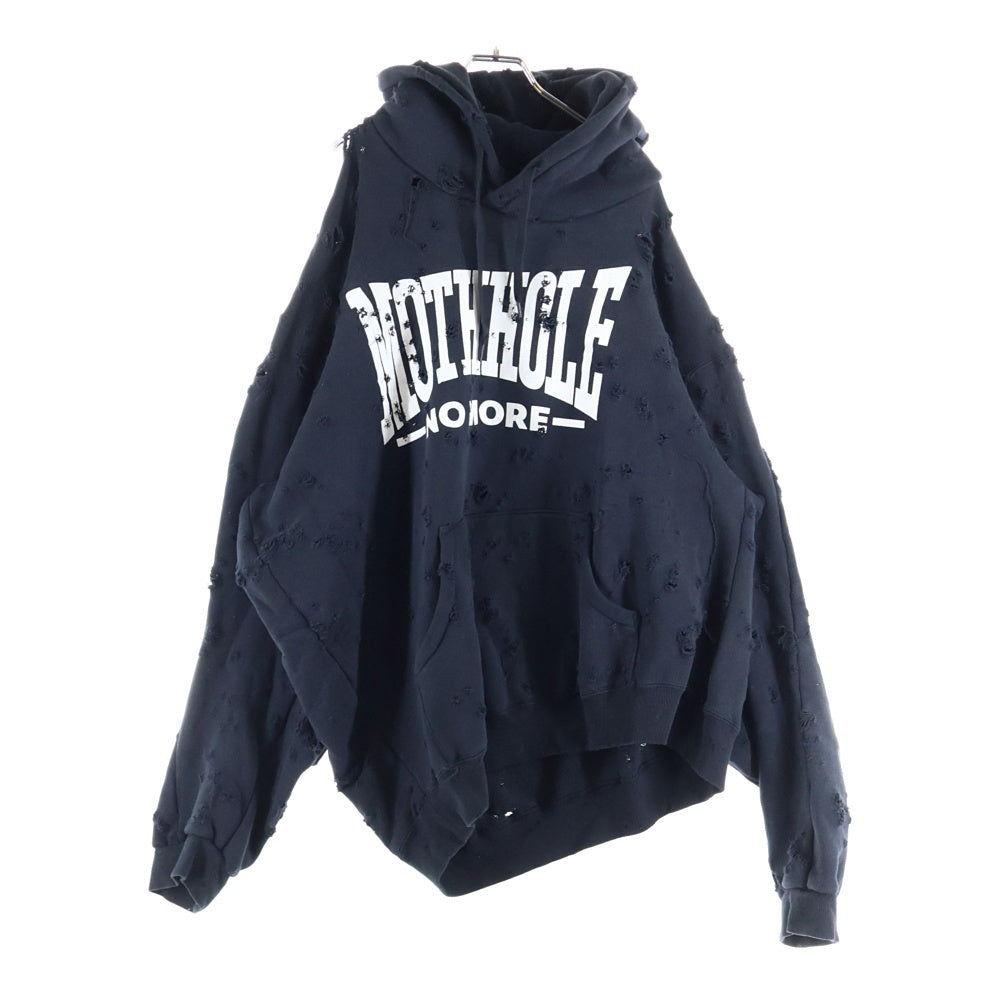 doublet(ダブレット) 24AW ZOMBI SILHOUETTE HODIE ゾンビシルエット プルオーバーパーカー ブラック 36CS339