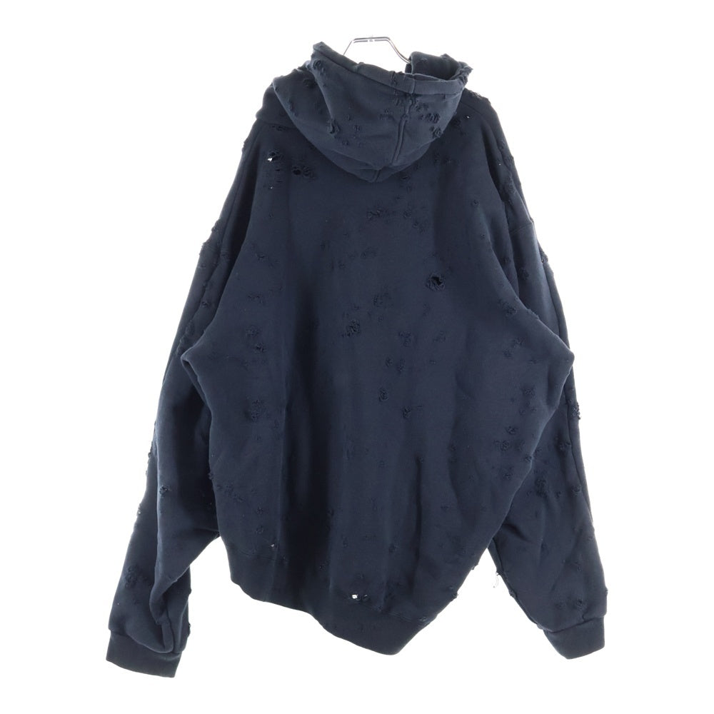 doublet(ダブレット) 24AW ZOMBI SILHOUETTE HODIE ゾンビシルエット プルオーバーパーカー ブラック 36CS339