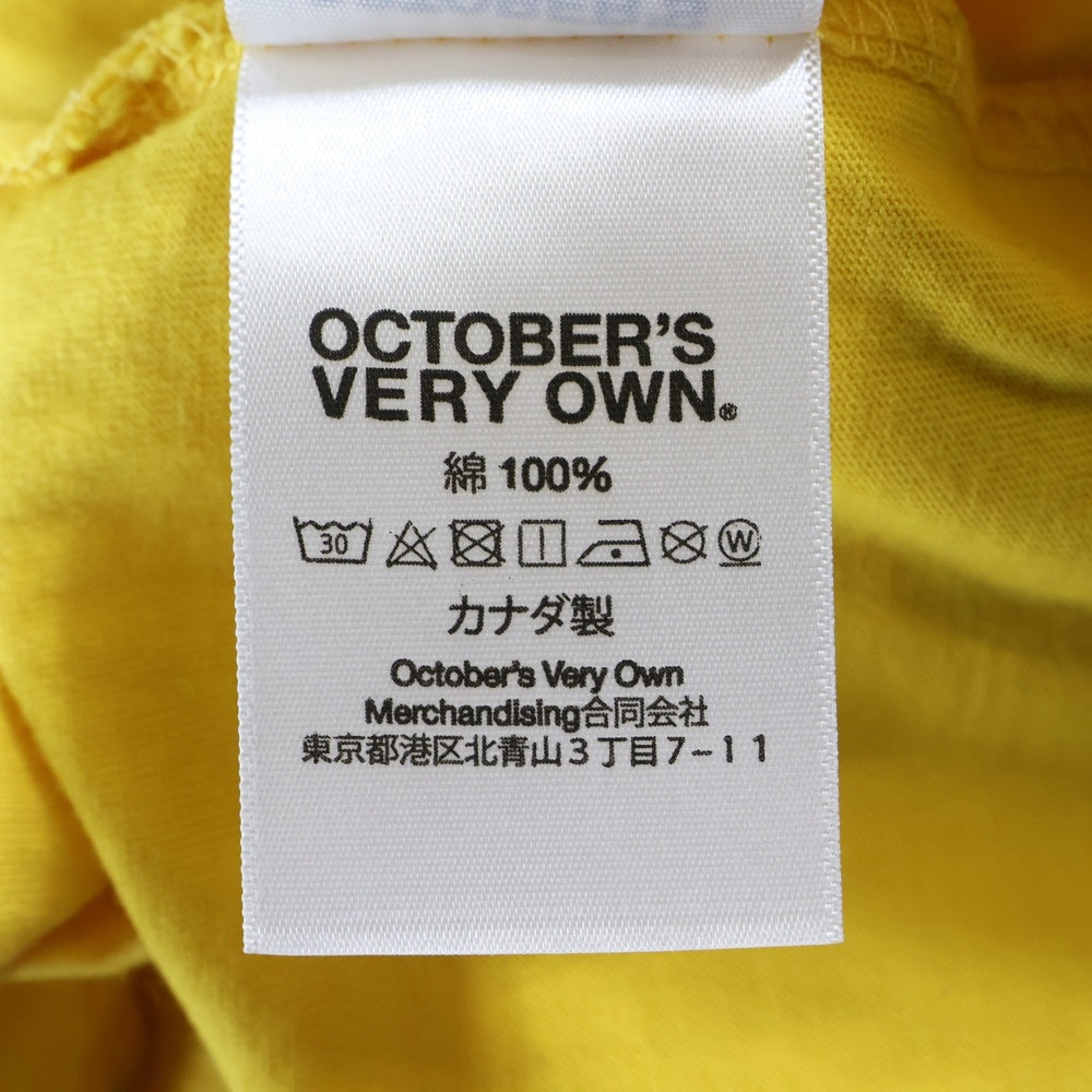 October's Very Own(オクトーバーズベリーオウン) OVO Marigold Crest T-shirt ロゴプリント クルーネックTシャツ イエロー