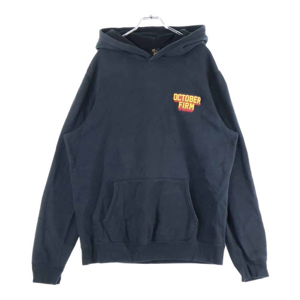 October's Very Own(オクトーバーズベリーオウン) ロゴ刺繍 プルオーバーパーカー ブラック