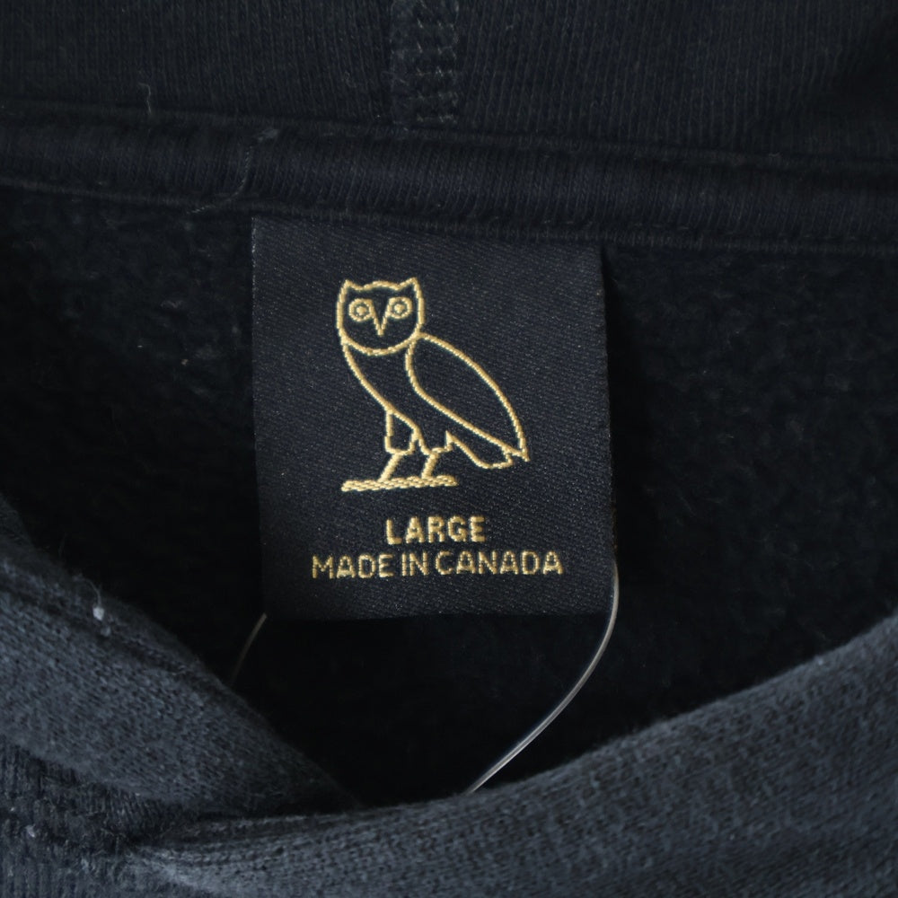 October's Very Own(オクトーバーズベリーオウン) ロゴ刺繍 プルオーバーパーカー ブラック