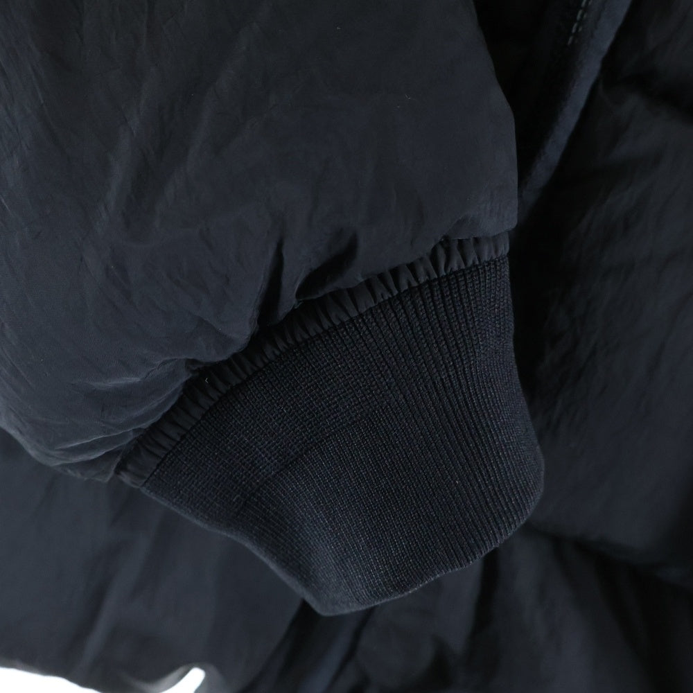 STONE ISLAND(ストーンアイランド) ガーメントダイ ナイロンメタル フーデッド ジップアップダウンジャケット ブラック 771543619