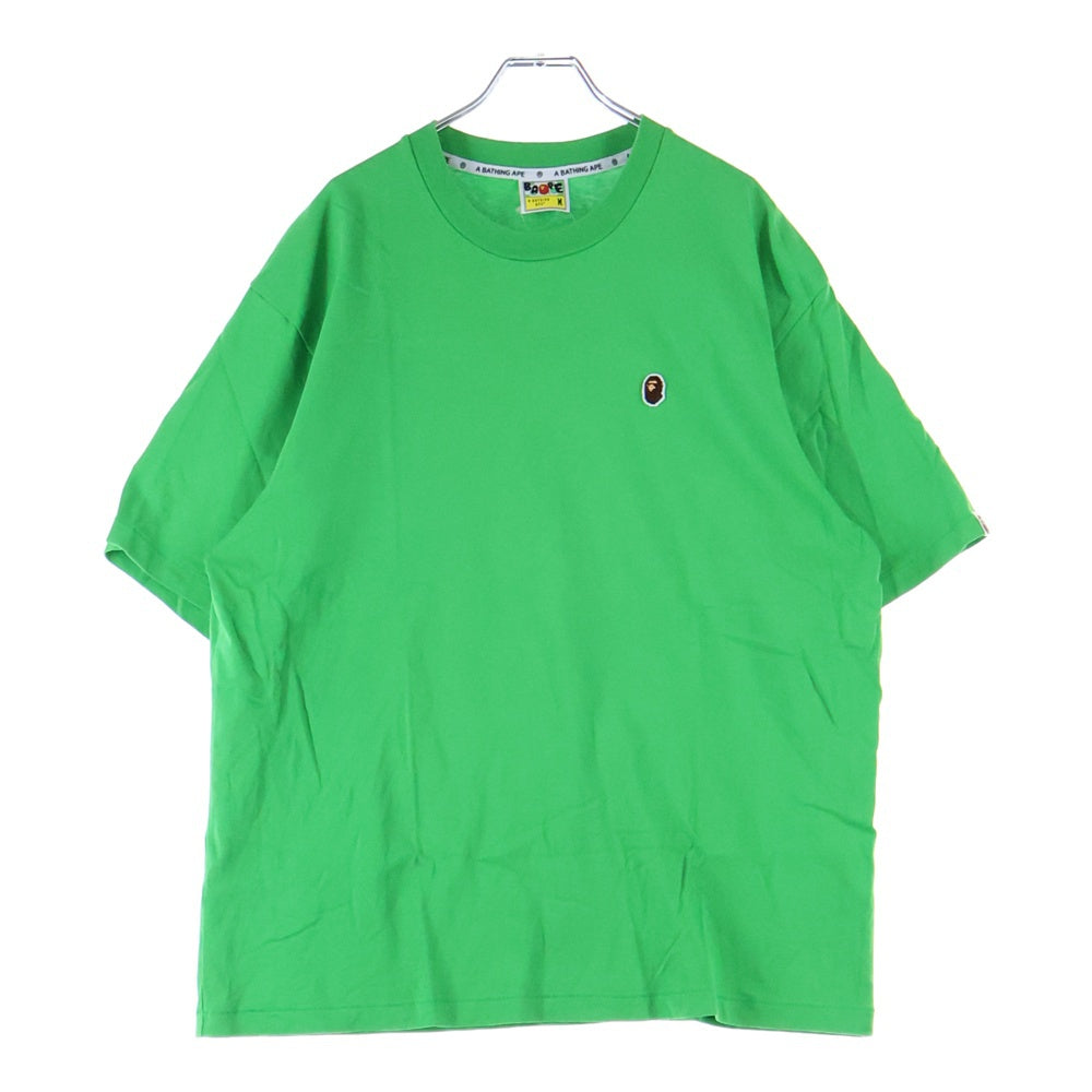 A BATHING APE(アベイシングエイプ) ロゴワッペン クルーネック半袖Tシャツ 001TEK201317M グリーン