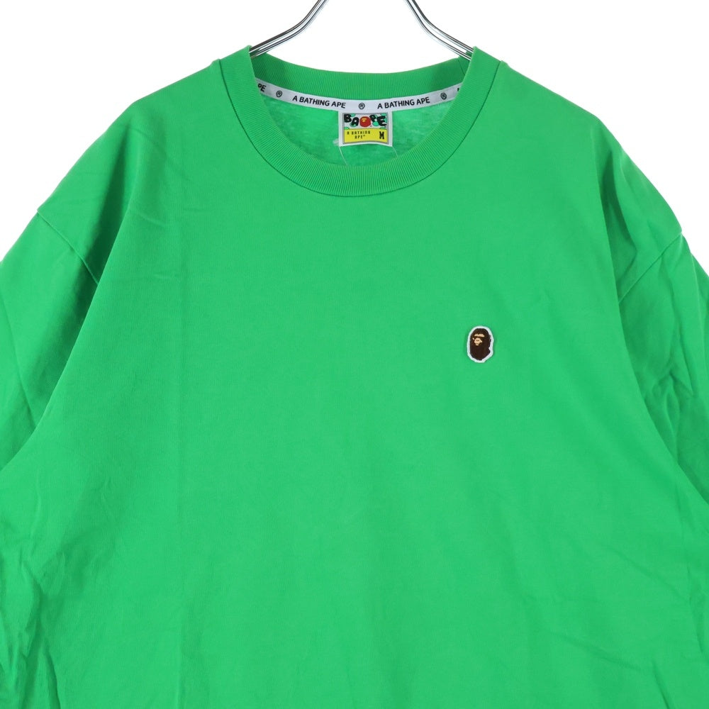 A BATHING APE(アベイシングエイプ) ロゴワッペン クルーネック半袖Tシャツ 001TEK201317M グリーン
