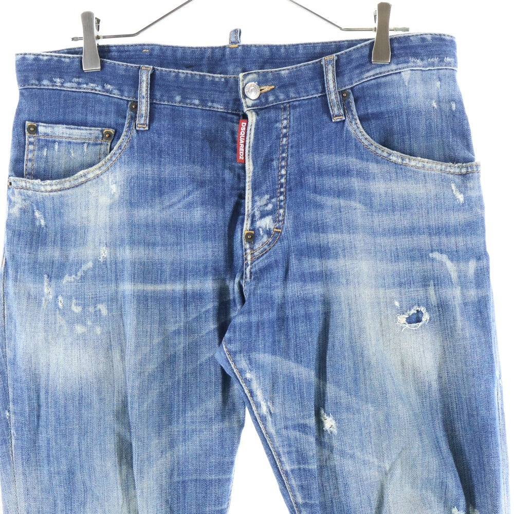 DSQUARED2(ディースクエアード) 18SS ダメージ加工 スキニーデニムパンツ インディゴ