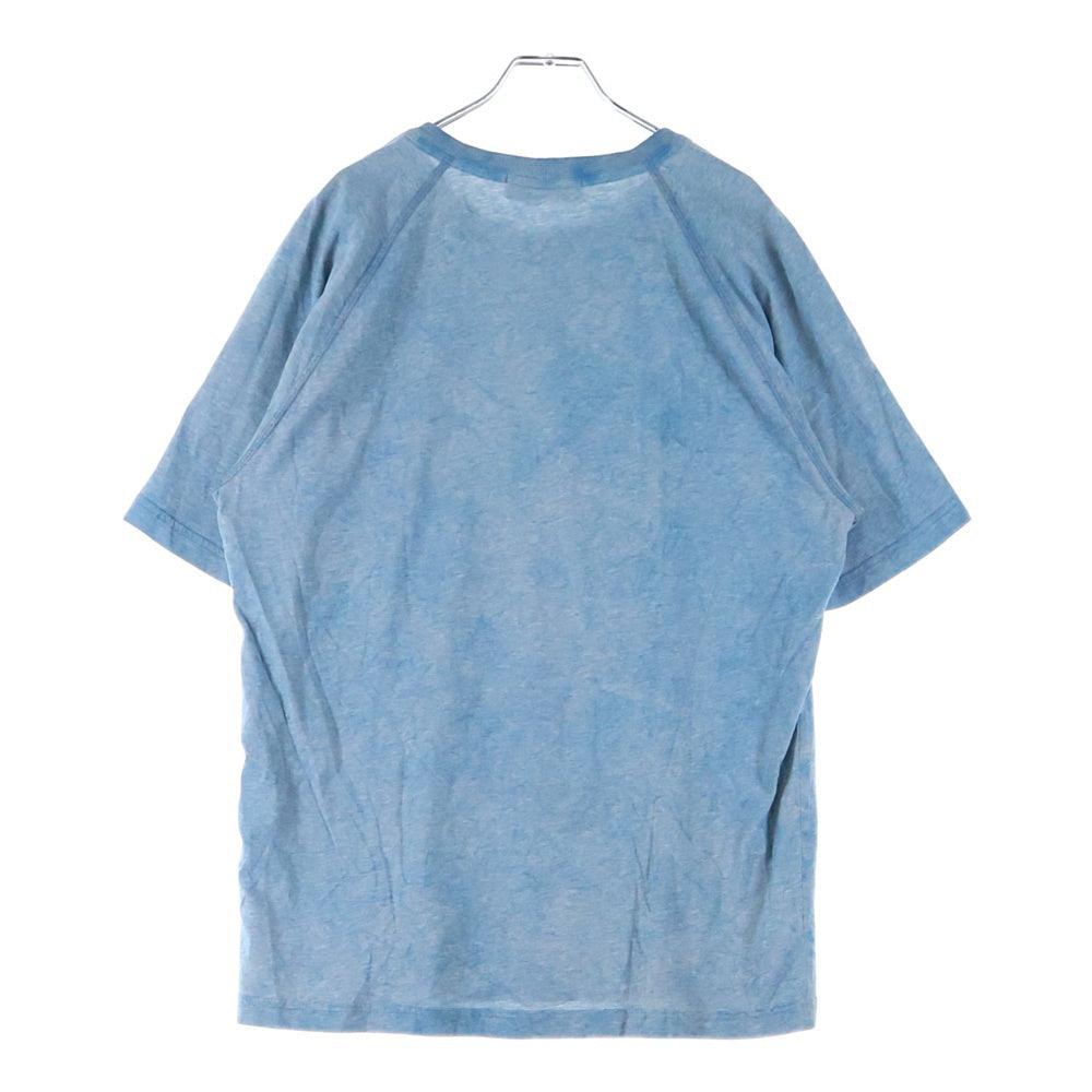 STONE ISLAND(ストーンアイランド) オーバーダイ フロントロゴ クルーネック半袖Tシャツ カットソー 741522993 ブルー