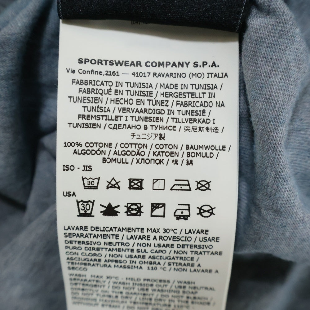 STONE ISLAND(ストーンアイランド) オーバーダイ フロントロゴ クルーネック半袖Tシャツ カットソー 741522993 ブルー