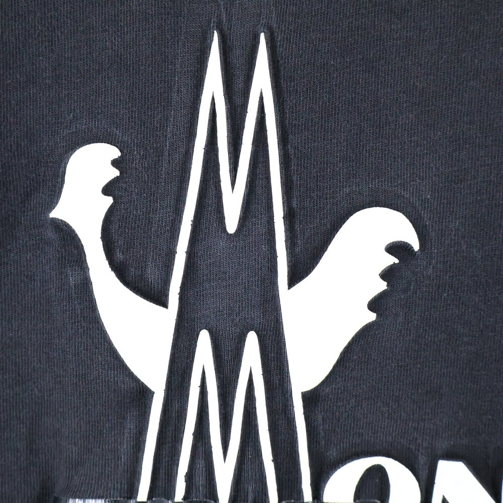 MONCLER(モンクレール) MAGLIA T-SHIRT ロゴプリント クルーネック半袖Tシャツ ブラック