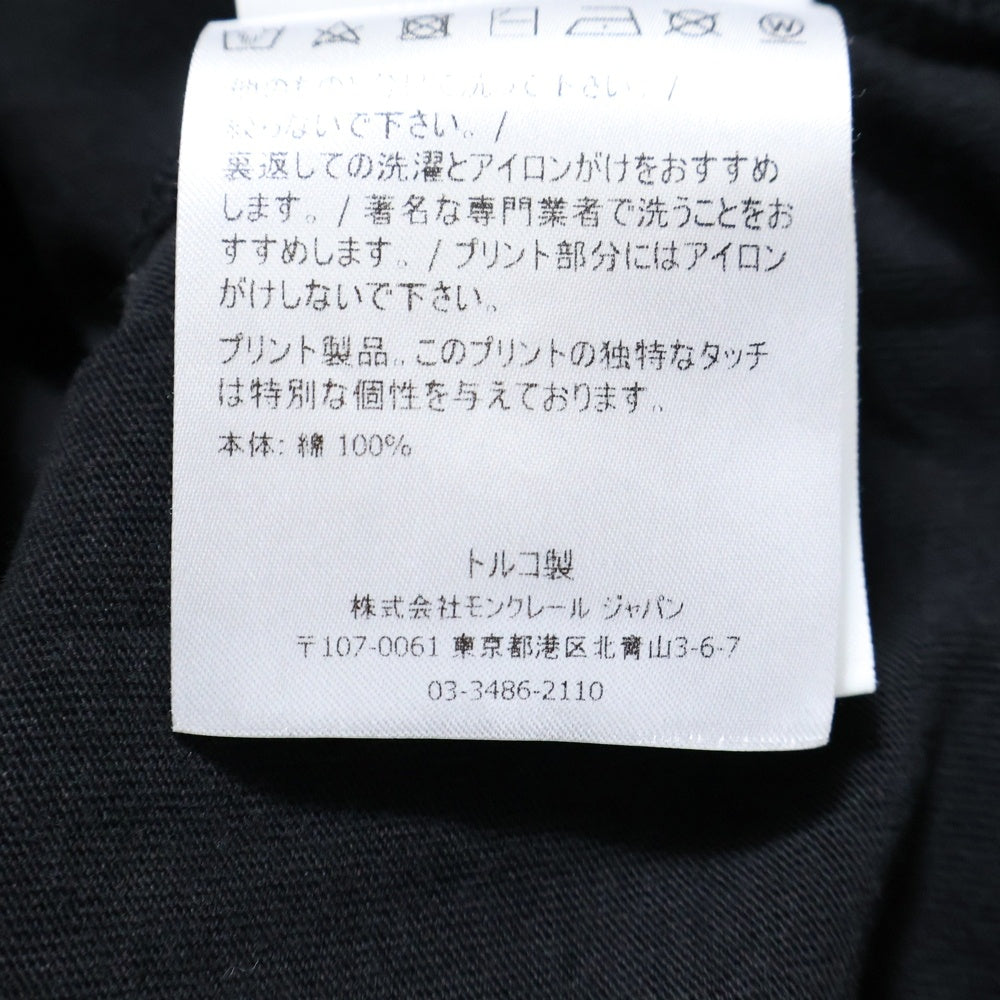 MONCLER(モンクレール) MAGLIA T-SHIRT ロゴプリント クルーネック半袖Tシャツ ブラック