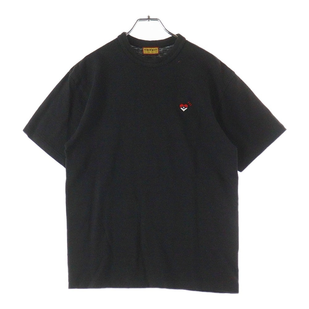 HUMAN MADE(ヒューマンメイド) POKEMON MADE GRAPHIC T-SHIRT ロゴ刺繍 クルーネック半袖Tシャツ ブラック