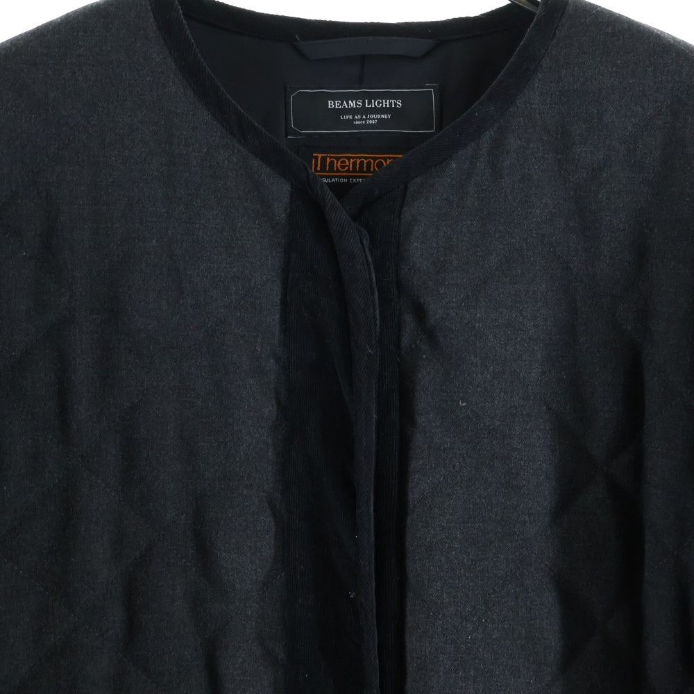 BEAMS(ビームス) Thermore 中綿キルティングコート ブラック