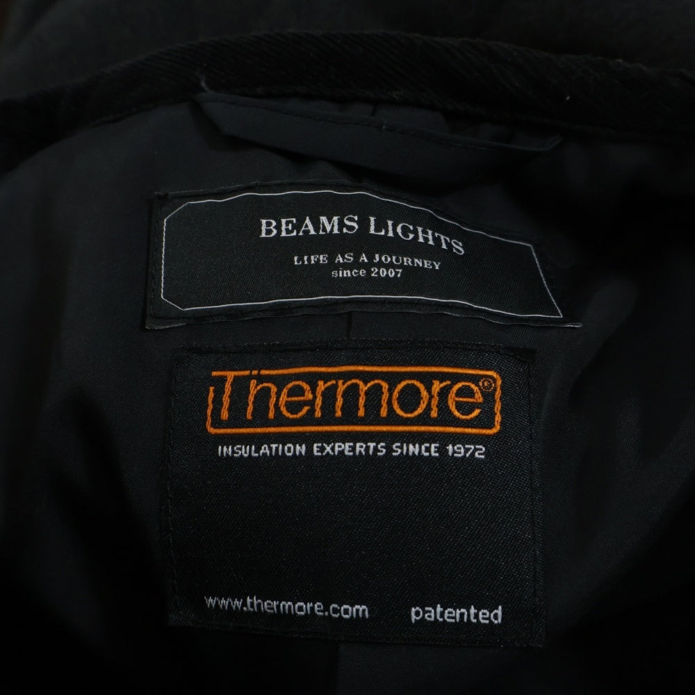 BEAMS(ビームス) Thermore 中綿キルティングコート ブラック