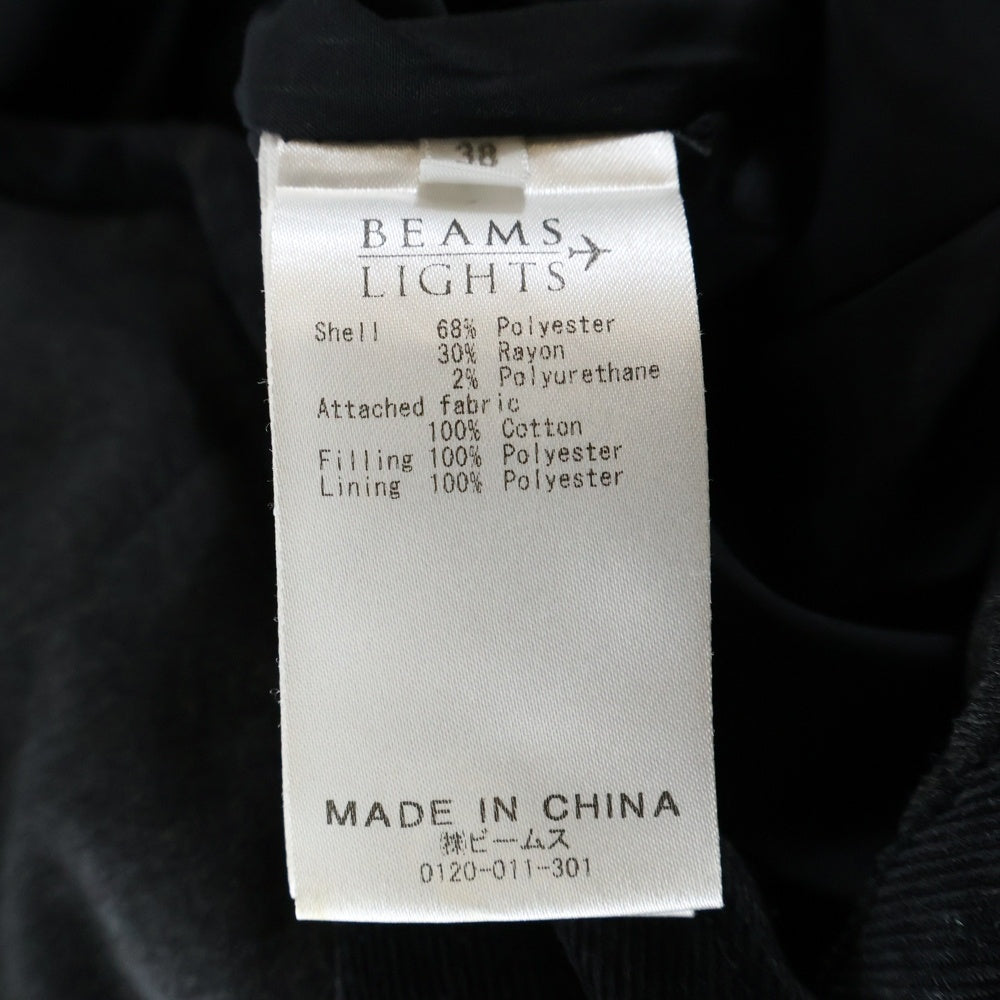 BEAMS(ビームス) Thermore 中綿キルティングコート ブラック