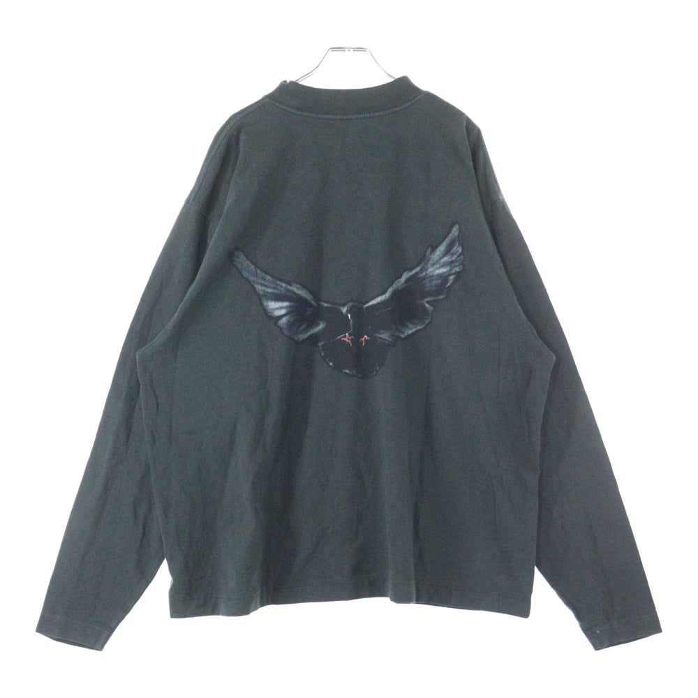 Yeezy Gap Engineered by Balenciaga(イージー ギャップ エンジニアードバイ バレンシアガ) Dove Long Sleeve Tシャツ ドーヴ ロゴプリント ロングスリーブTシャツ ブラック