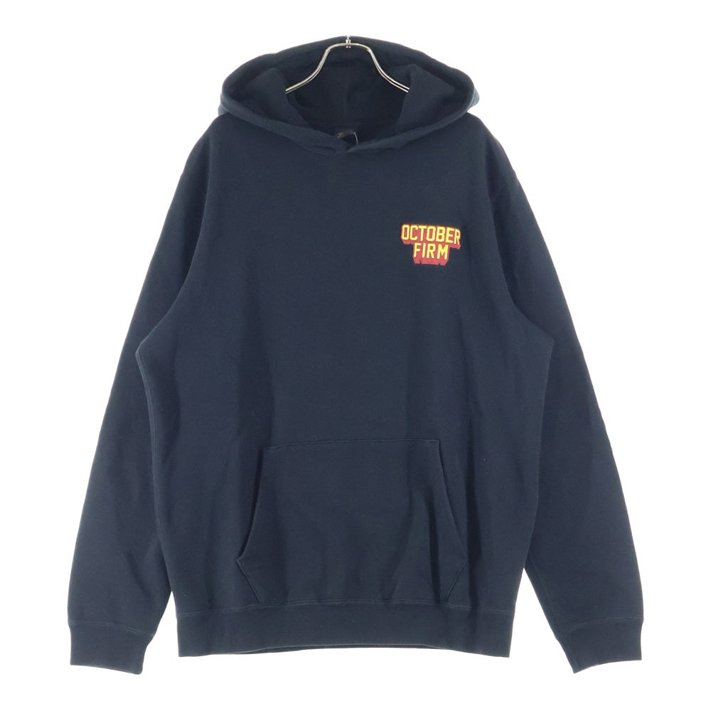 NO BRAND(ノーブランド) October Very Own ロゴプリント プルオーバーパーカー ブラック