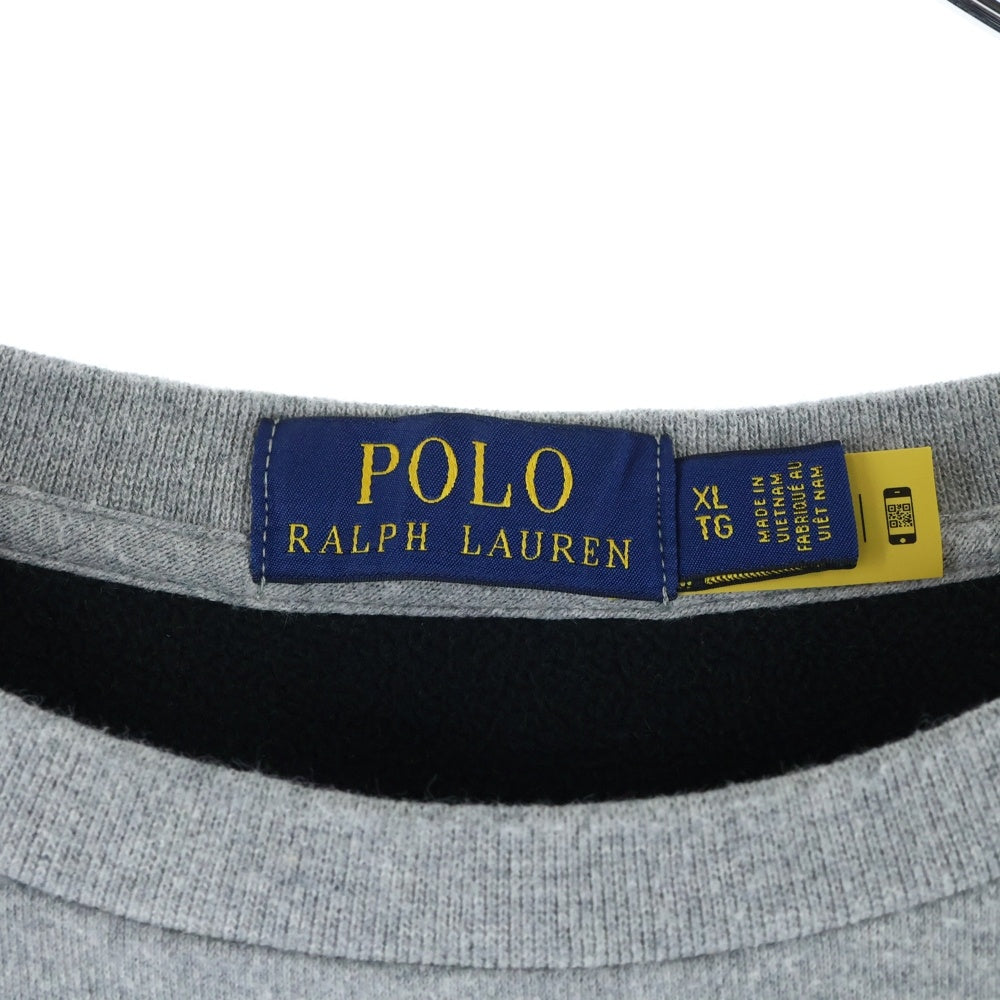POLO RALPH LAUREN(ポロラルフローレン) ロゴ刺繍 クルーネックスウェット グレー