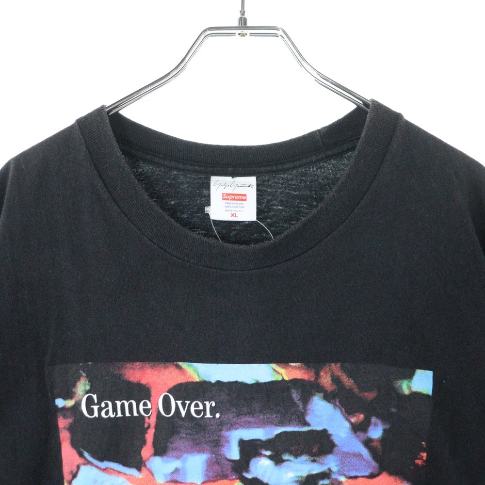 SUPREME(シュプリーム) ×Yohji yamamoto gameover ゲームオーバー クルーネック半袖Tシャツ ブラック