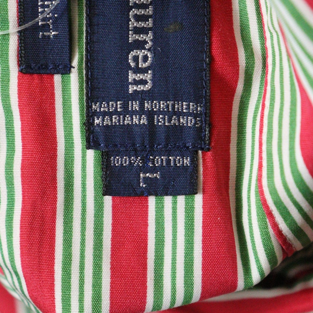 POLO RALPH LAUREN(ポロラルフローレン) ストライプ ボタンダウン 長袖シャツ レッド