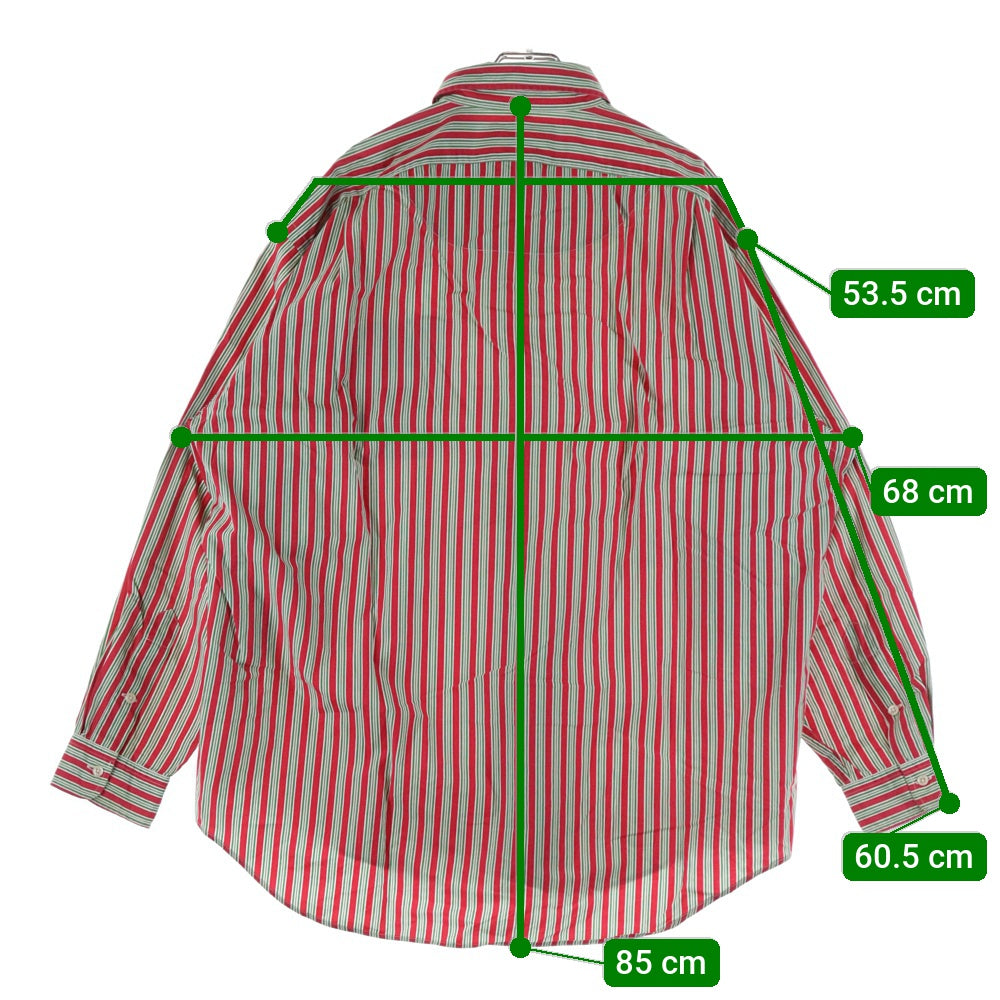 POLO RALPH LAUREN(ポロラルフローレン) ストライプ ボタンダウン 長袖シャツ レッド