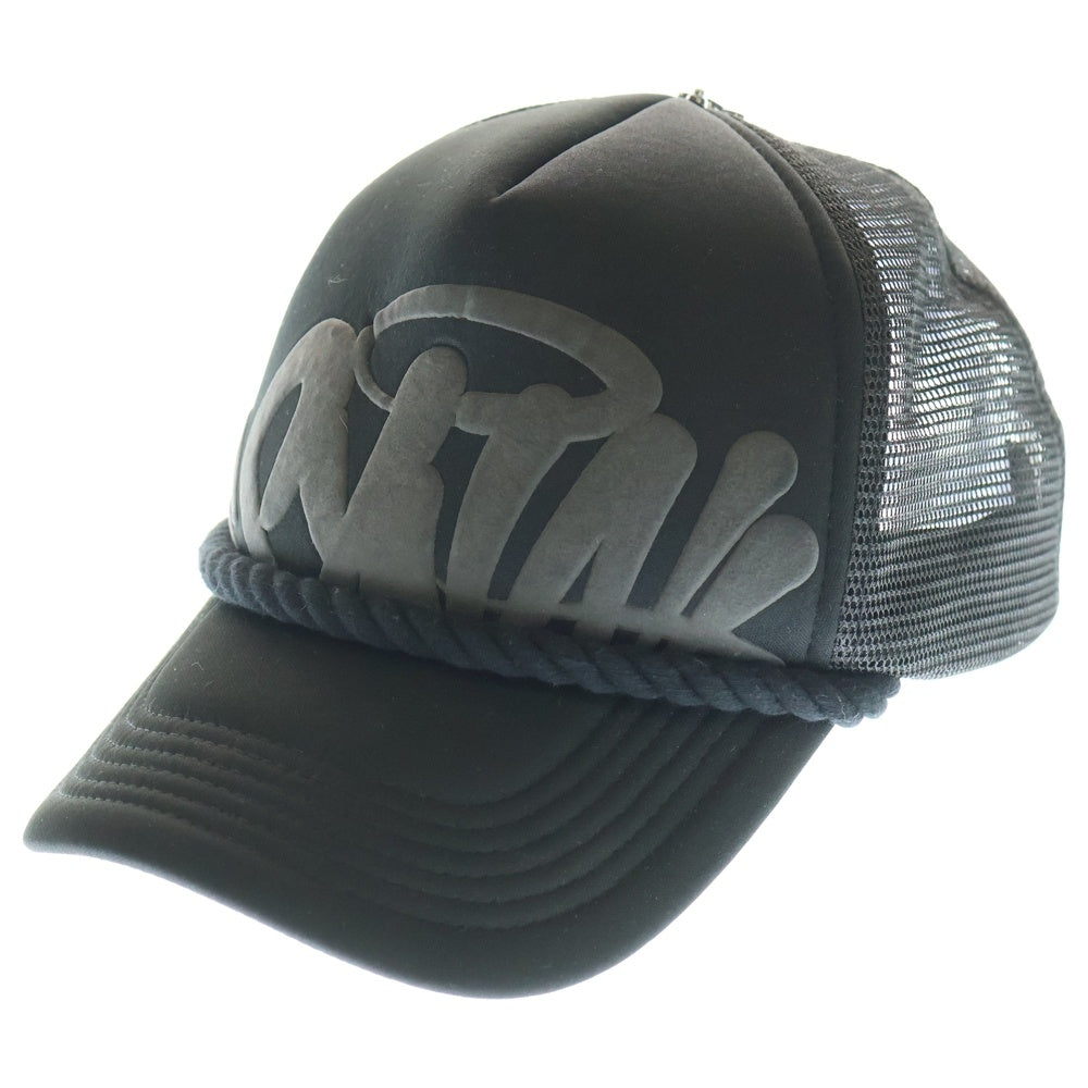 SYNA WORLD(シナ ワールド) フロントロゴ ロープ メッシュキャップ ブラック