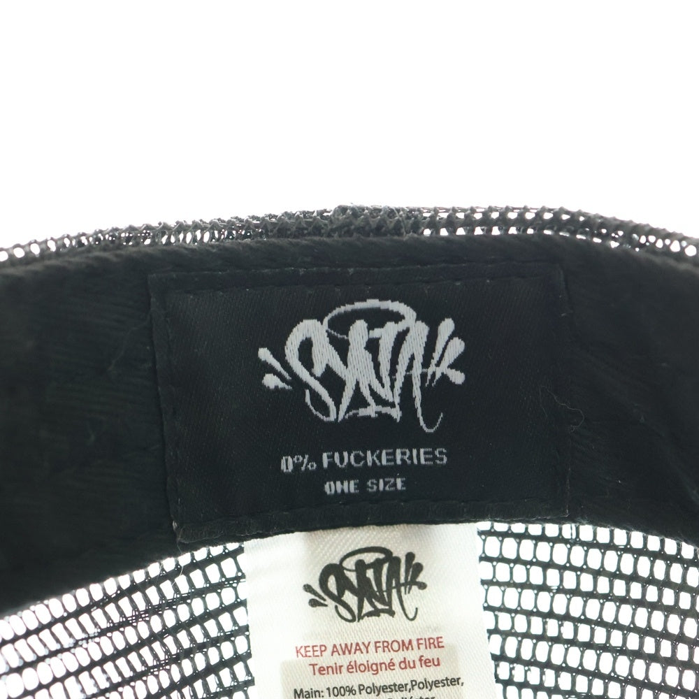 SYNA WORLD(シナ ワールド) フロントロゴ ロープ メッシュキャップ ブラック