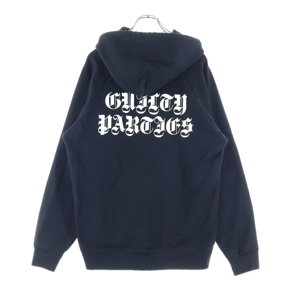 WACKO MARIA(ワコマリア) 24AW MIDDLE WEIGHT PULLOVER HOODED SWEAT SHIRT ロゴ刺繍 プルオーバーパーカー ブラック