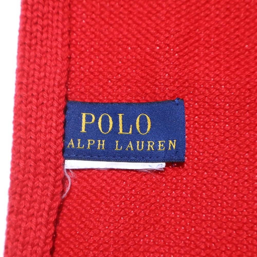 POLO RALPH LAUREN(ポロラルフローレン) POLO BEAR ポロベアー刺繍 ストールマフラー レッド キッズ