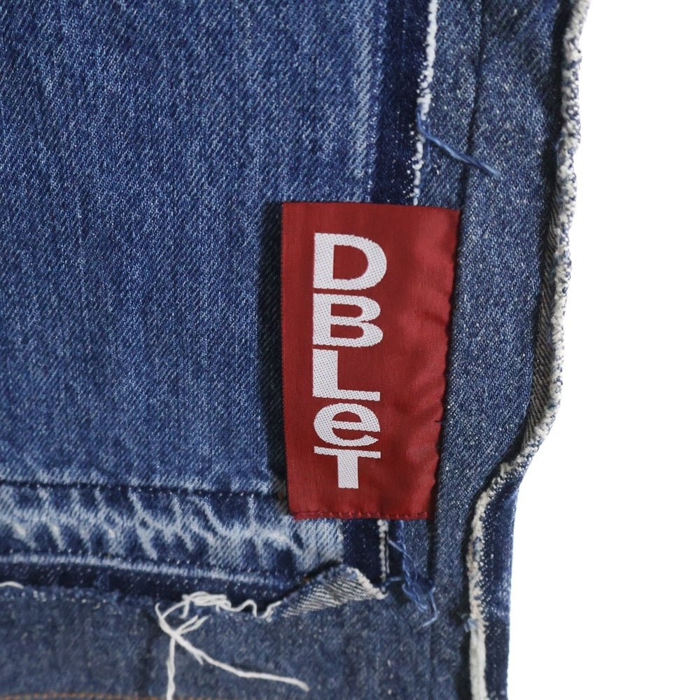 doublet(ダブレット) 22SS QUARTER DENIM UPCYCLE BOOTS-CUT PANTS クオーターデニムアップ サイクルブーツカットパンツ インディゴ 22SS65IT02