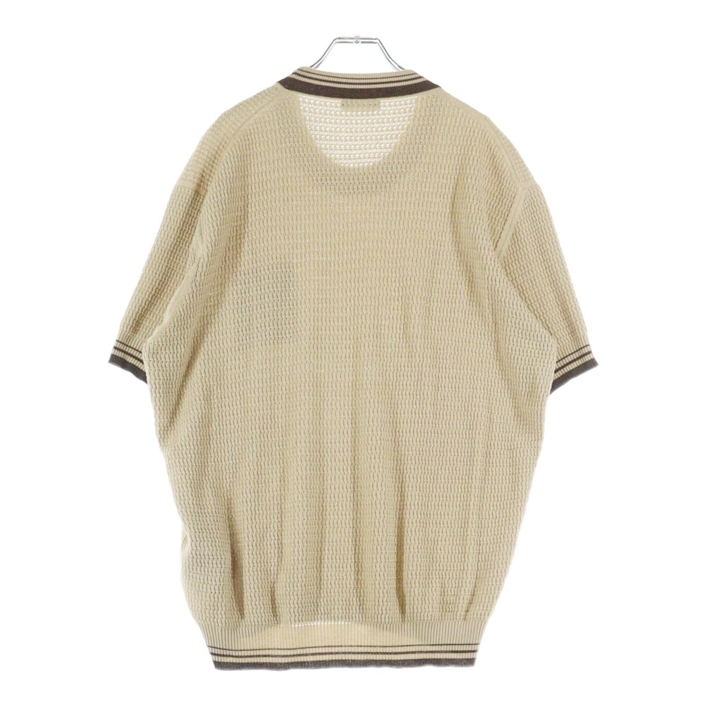 PRADA(プラダ) 23SS ロゴ刺繍 ポケット付き ワッフルカットソー ブラウン UMB758