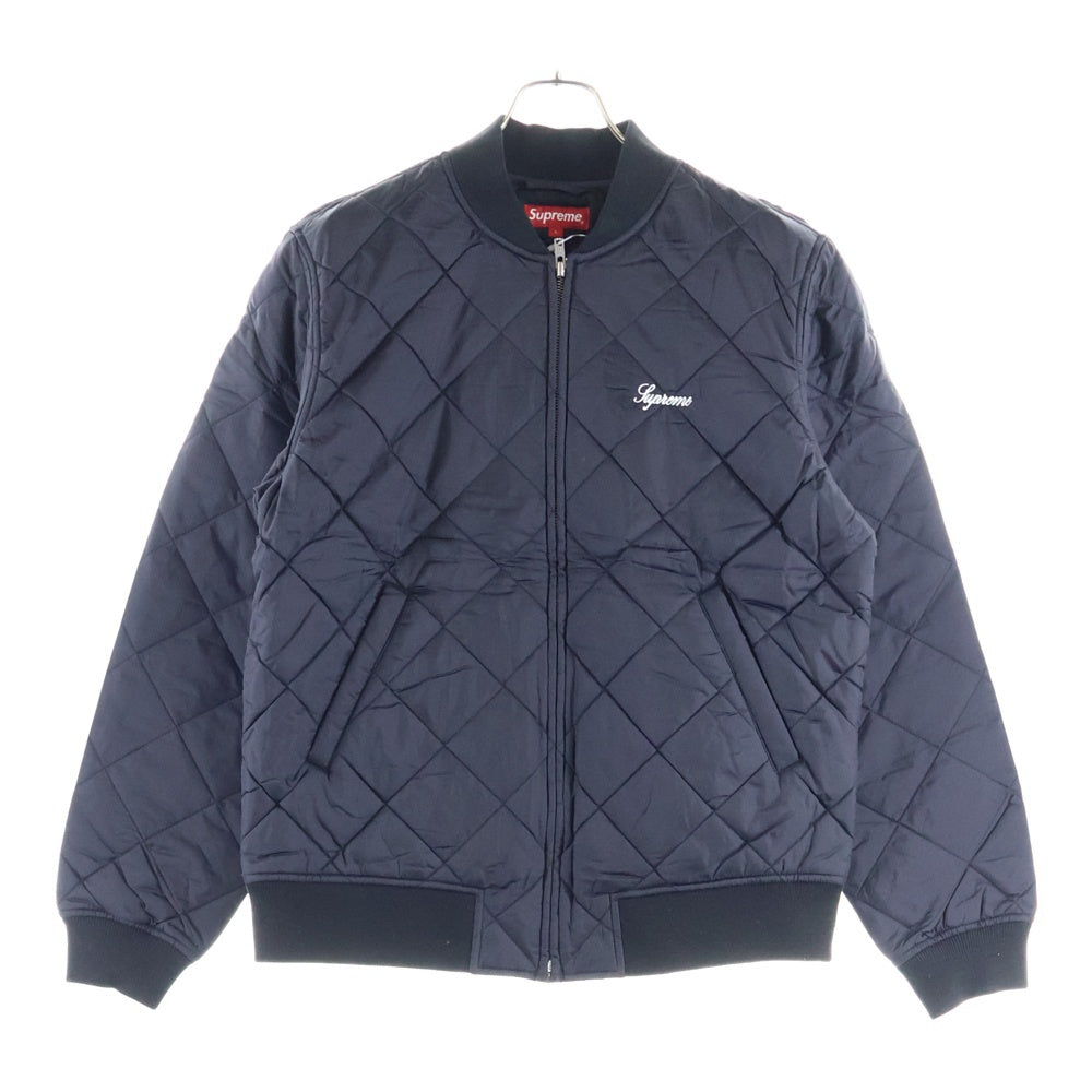 SUPREME(シュプリーム) 16AW sequin patch quilted bomber jacket スパンコールパッチ キルティングジップアップブルゾン ブラック