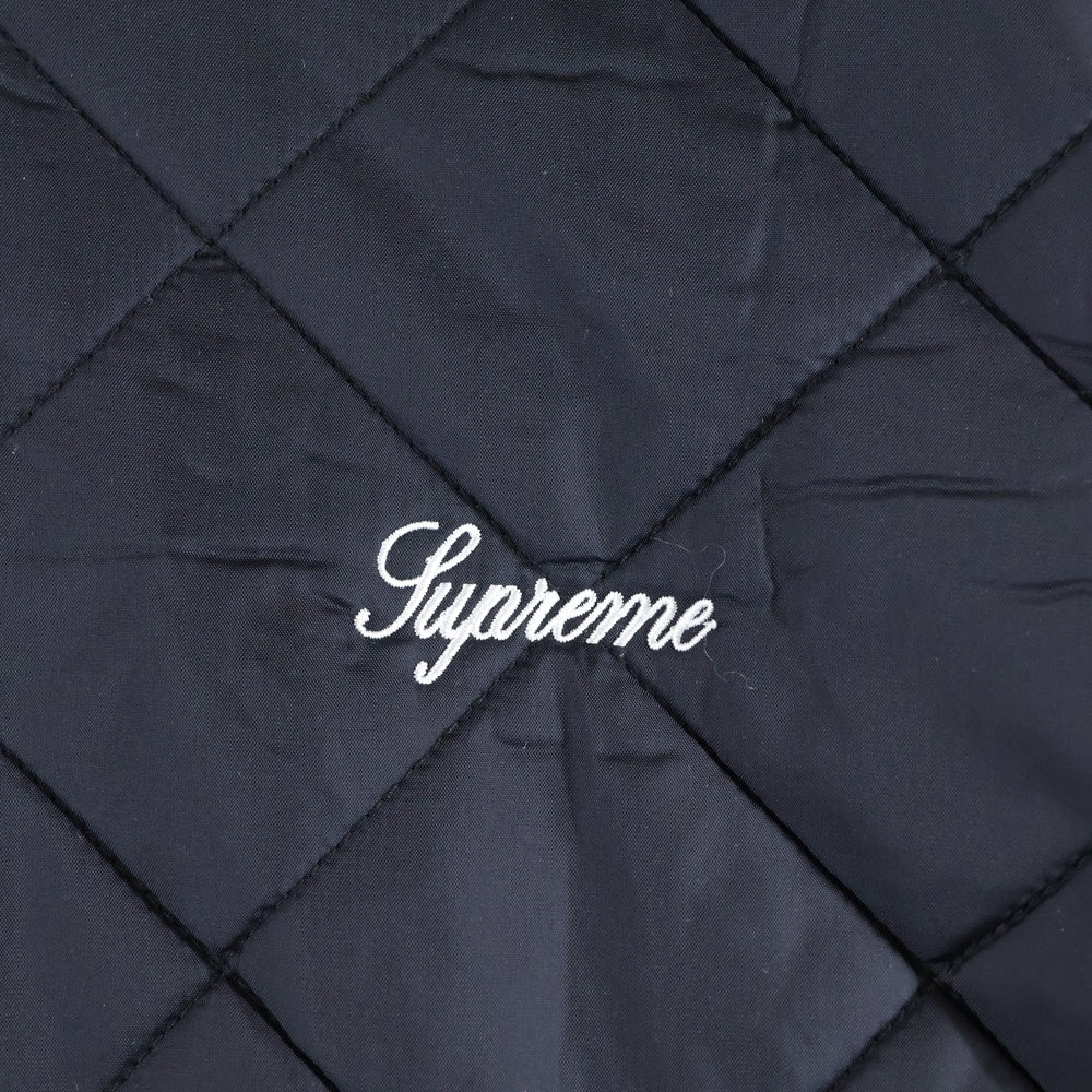 SUPREME(シュプリーム) 16AW sequin patch quilted bomber jacket スパンコールパッチ キルティングジップアップブルゾン ブラック
