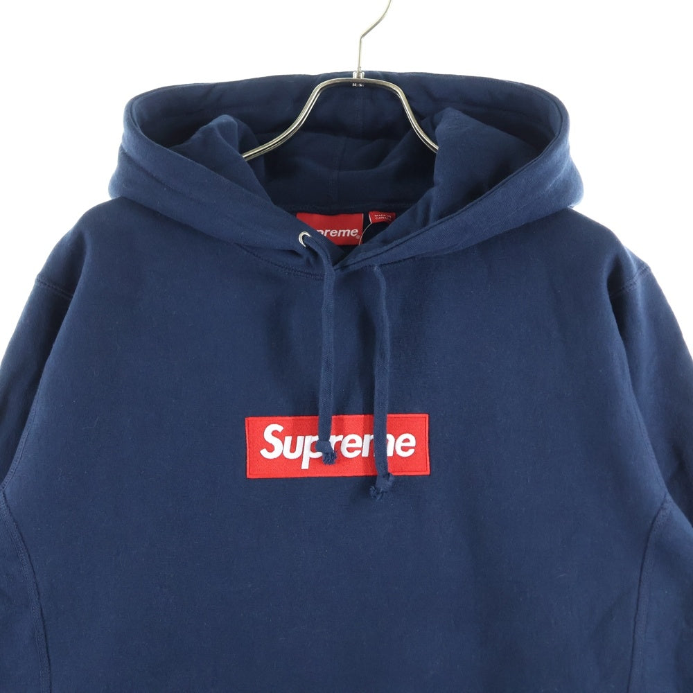 SUPREME(シュプリーム) Box Logo Hooded Sweatshirt ボックスロゴ フーディプルオーバーパーカー ネイビー