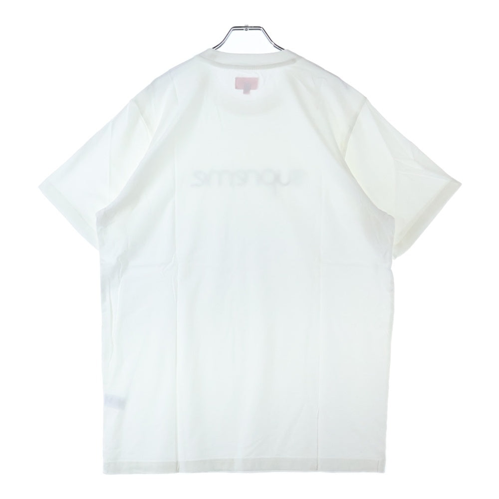 SUPREME(シュプリーム) ロゴ刺繍 クルーネック半袖Tシャツ ホワイト