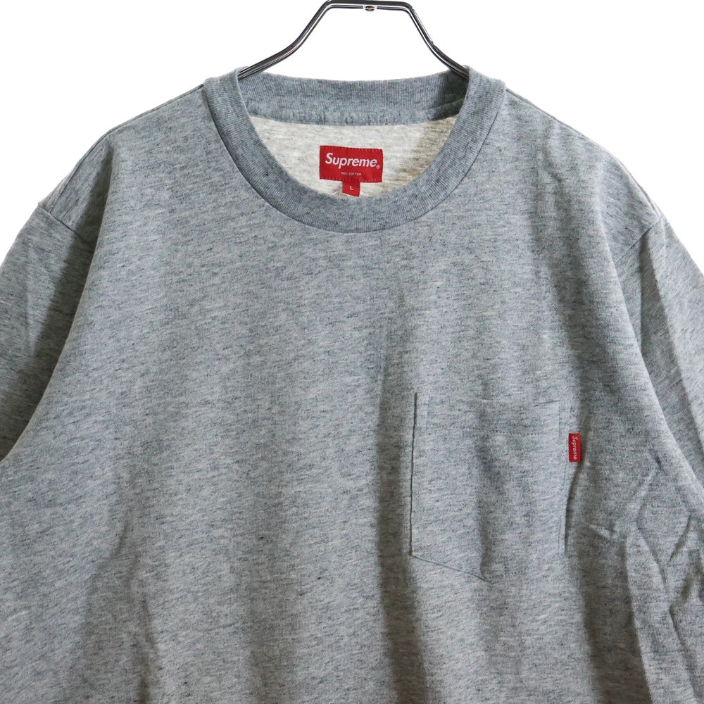 SUPREME(シュプリーム) 16SS Pocket Tee ポケット クルーネック半袖Tシャツ グレー