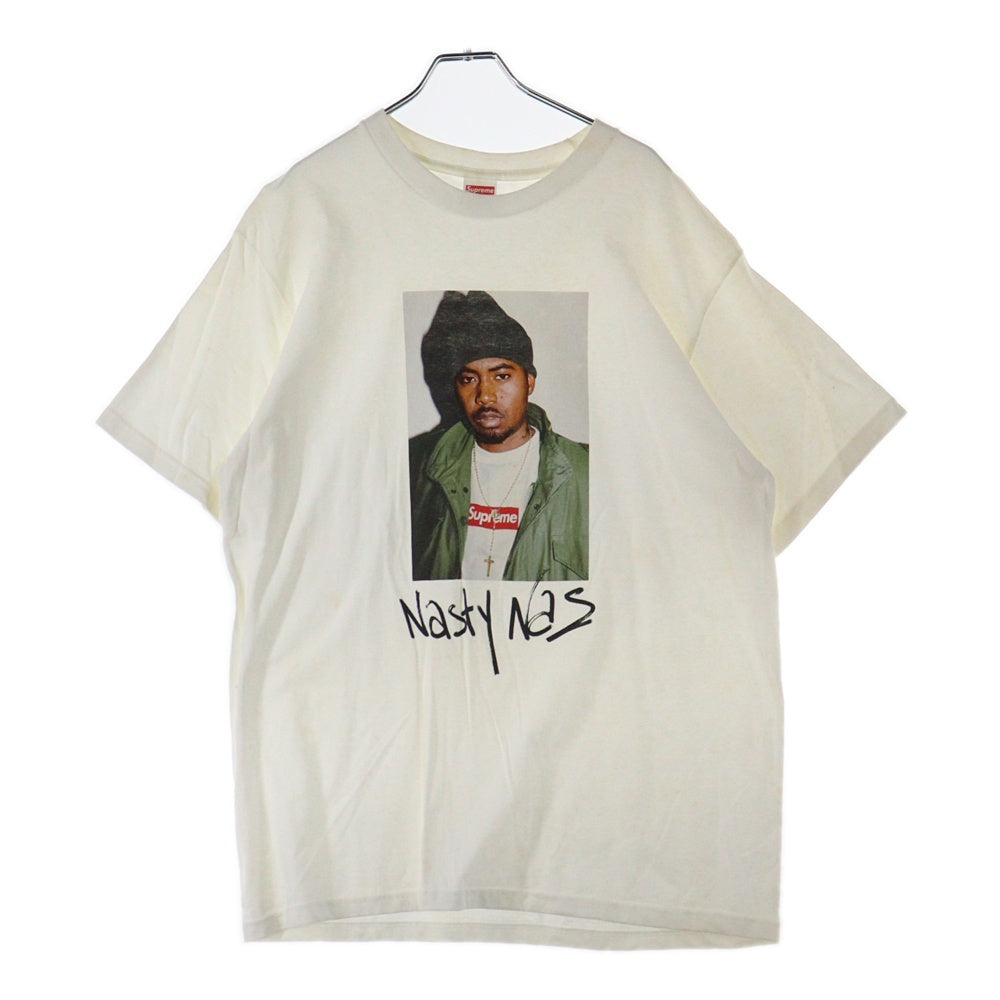 SUPREME(シュプリーム) 17AW Nas Tee ナズ フロントプリント クルーネック半袖Tシャツカットソー ホワイト