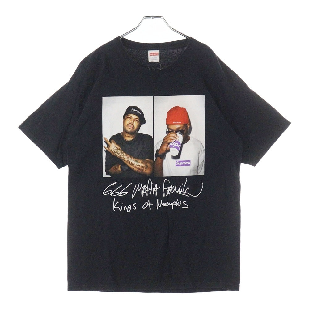 SUPREME(シュプリーム) 12AW Three Six Tee スリーシックスマフィア フォトプリント クルーネック半袖Tシャツ ブラック