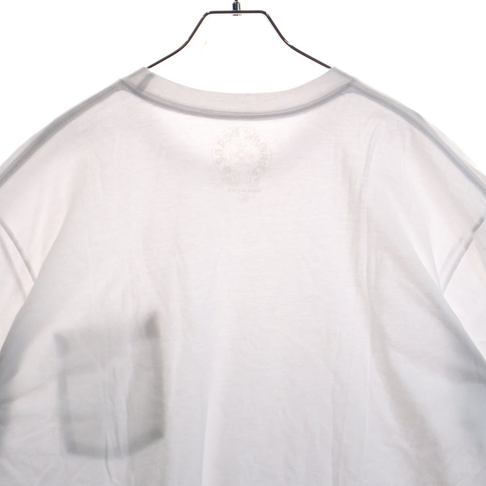 CHROME HEARTS(クロムハーツ) NECK LOGO S/S TEE ネック ロゴプリントTシャツ 半袖カットソー ホワイト