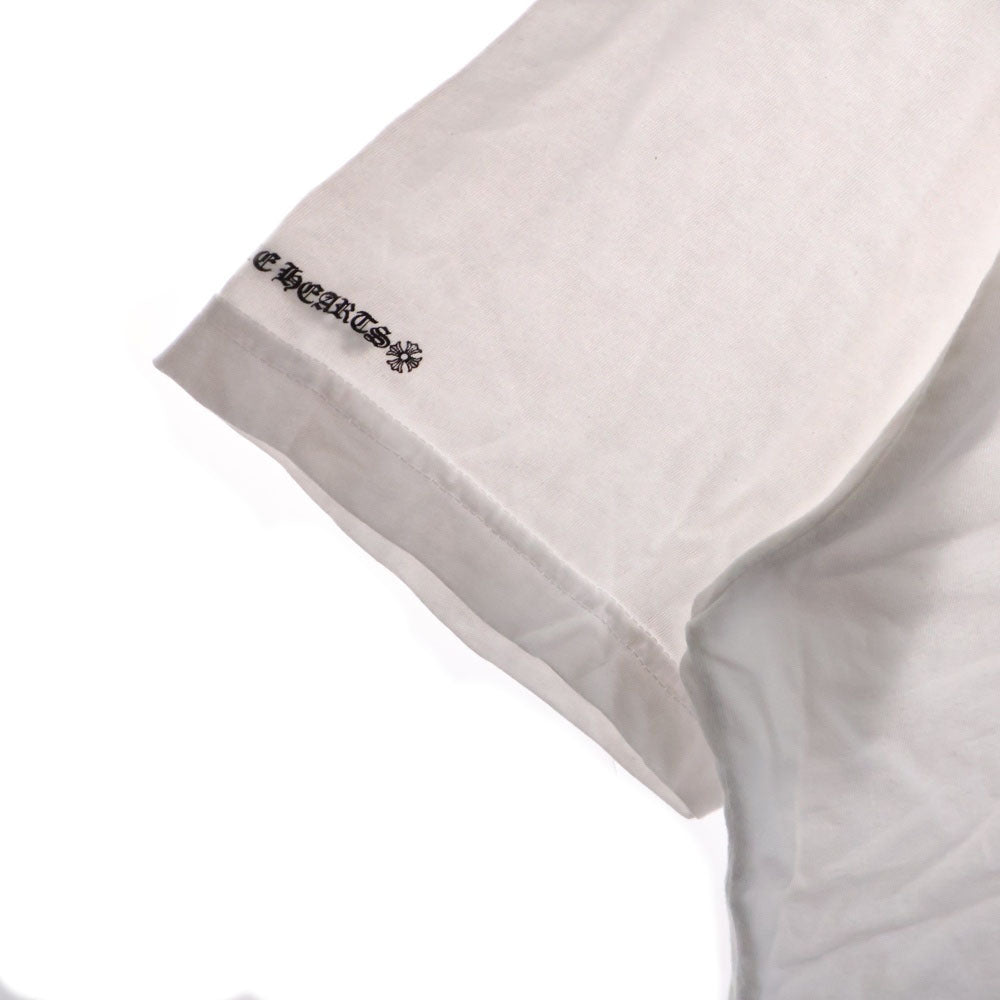 CHROME HEARTS(クロムハーツ) NECK LOGO S/S TEE ネック ロゴプリントTシャツ 半袖カットソー ホワイト