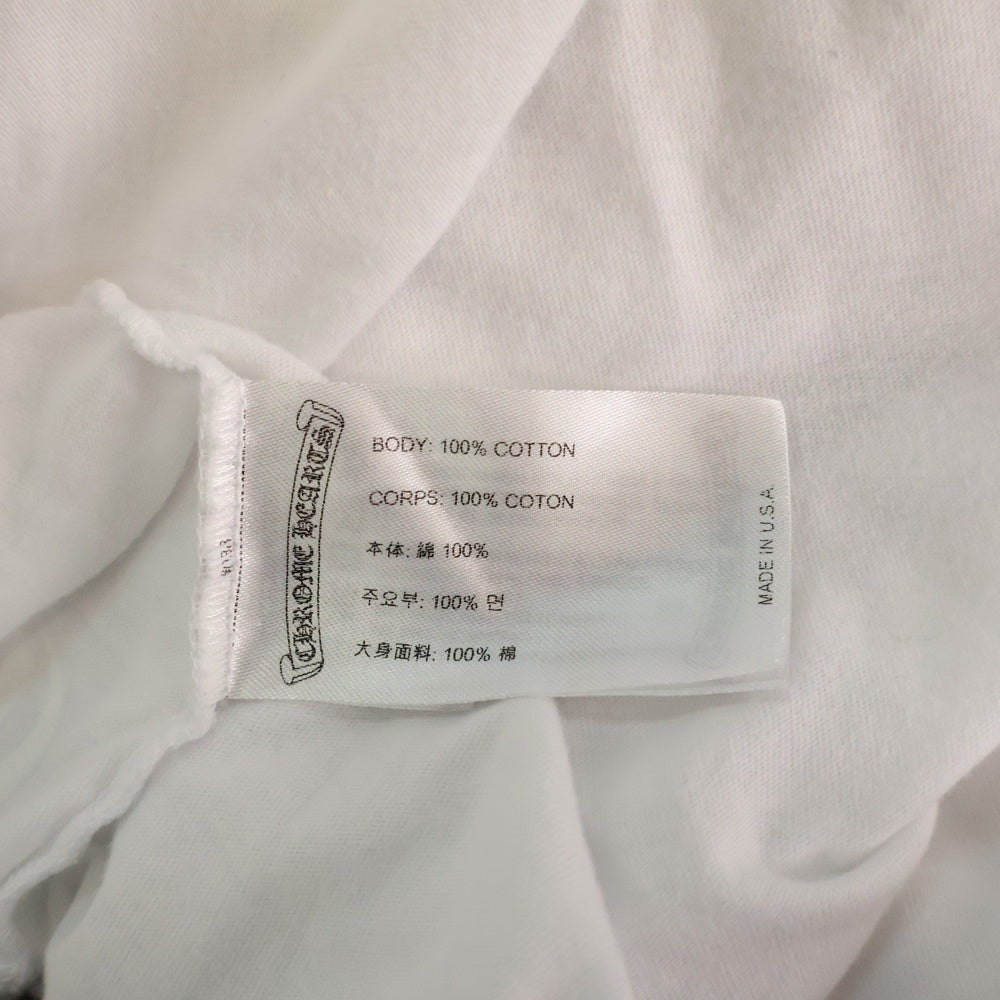 CHROME HEARTS(クロムハーツ) NECK LOGO S/S TEE ネック ロゴプリントTシャツ 半袖カットソー ホワイト